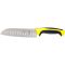 Mercer Culinary M22707YL Yellow Handle Millennia Santoku Knife With 7" Long Granton Edge Stamped High-Carbon Japanese Stainless Steel Blade With Non-Slip Textured Handle And Protective Fingerguard