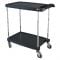 Metro MY1627-24BL 32" myCart Series Utility Cart, 2 Black Shelves And Chrome Plated Posts