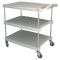 Metro myCart MY2030-34G Gray Utility Cart with Three Shelves and Chrome Posts - 24" x 34"