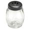 Tablecraft P260SLBK 6 oz. Clear Swirl Plastic Shaker with Black Slotted Top