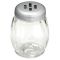 Tablecraft P260SLCH 6 oz. Swirl Clear Plastic Shaker with Chrome Plated Slotted Top