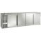 Perlick BBS108_SSRSDC Stainless Steel 108" Wide Right-Side Condenser 4 Solid Door 3-Shelf 33.5 Cubic ft Capacity Back Bar Cabinet On 3 3/4" Casters, 120 Volts 1/4 HP