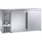 Perlick BBS60_SSLSDC Stainless Steel 60" Wide Left-Side Condenser 2 Solid Door 3-Shelf 16 Cubic ft Capacity Back Bar Cabinet On 3 3/4" Casters, 120 Volts 1/4 HP
