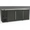 Perlick BBS84_BRSDC Black Vinyl 84" Wide Right-Side Condenser 3 Solid Door 3-Shelf 24.8 Cubic ft Capacity Back Bar Cabinet On 3 3/4" Casters, 120 Volts 1/3 HP