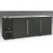 Perlick BBSLP84_BRSDC Low-Profile 29" Height Black Vinyl 84" Wide Right-Side Condenser 3 Solid Door 3-Shelf 20.7 Cubic ft Capacity Back Bar Cabinet On 3 3/4" Casters, 120 Volts 1/3 HP