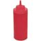 Winco PSW-16R 16 oz. Red Wide Mouth Squeeze Bottle - 6/Pack