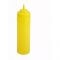 Winco PSW-32Y 32 oz. Yellow Wide Mouth Squeeze Bottle - 6/Pack