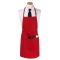 Ritz CL3PBIAELRD Chef's Line 26" x 31" Extra Long Red DuraSure Polyester Bib Apron