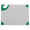 San Jamar CBGW152012GN 15" x 20" x 1/2" Saf-T-Grip White Cutting Board with Green Grip Corners