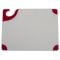 San Jamar CBGW152012RD 15" x 20" x 1/2" Saf-T-Grip White Cutting Board with Red Grip Corners