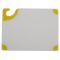San Jamar CBGW152012YL 15" x 20" Saf-T-Grip White Cutting Board with Yellow Grip Corners