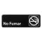 Winco SGN-364 Black 3" x 9" Spanish No Smoking Information Sign