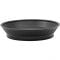 Tablecraft 15759BK 9" Black Plastic Polypropylene Round Diner Platter / Fast Food Basket with Base