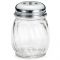 Tablecraft 260SL-1 6 Ounce Glass Swirl Shaker with Chrome Plated Slotted Top