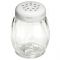 Tablecraft 260WH 6 Ounce Swirl Glass Shaker with White Plastic Top