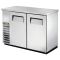 True TBB-24-48-S 49" Stainless Steel Narrow Back Bar Refrigerator with Solid Doors