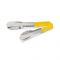 Vollrath 4780650 Jacobs Pride 6" Stainless Steel Scalloped Tong with Yellow Coated Handle