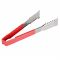 Vollrath 4790940 Jacobs Pride 9 1/2" Stainless Steel VersaGrip Tong with Red Coated Handle