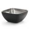 Vollrath 4763260 Stainless Steel 1.8-Quart Double-Wall Insulated Square Serving Bowl, Black
