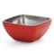 Vollrath 4763455 3.2 Qt. Fire Engine Red Square Beehive Double Wall Serving Bowl