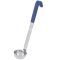 Vollrath 4980230 Blue Kool-Touch 2 oz JP Jacob's Pride Collection One-Piece Heavy-Duty Stainless Steel Serving Ladle With 9 7/8" Color-Coded Insulated Heat-Resistant Hook Handle