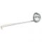 Vollrath 58333 Ivory Kool-Touch 3 oz Stainless Steel Round Serving Ladle With 12 5/8" Color-Coded Antimicrobial Heat-Resistant Hooked Handle