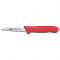 Winco KWP-30R Stäl 3-1/4" Paring Knife with Red Polypropylene Handle, 2-Pack