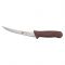 Winco KWP-60N Stäl 6" Curved Boning Knife with Brown Handle