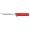 Winco KWP-61R Stäl 6" Straight Boning Knife with Red Handle