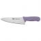 Winco KWP-80P 8" Allergen Free Purple Handle Stainless Steel Chef's Knife