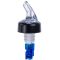 Winco PPA-087 .875 oz. Clear Spout / Blue Tail Measured Liquor Pourer with Collar - 12/Pack