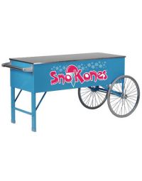 Gold Medal 3150SK Sno-Kone 61 1/4" Wide Blue Powder-Coated Stainless Steel Shaved Ice / Snow Cone Wagon With 2 Spoke Wheels