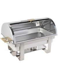 Winco C-5080 Deluxe 8 Qt. Full Size Roll Top Chafer