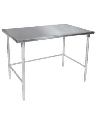 John Boos ST6-3648SBK Stainless Steel 48" x 36" Flat Top Work Table with Adjustable Stainless Bracing