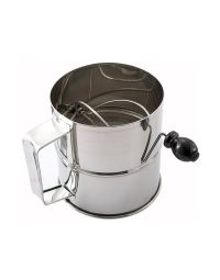 Winco RFS-8 8 Cup Stainless Steel Rotary Flour Sifter