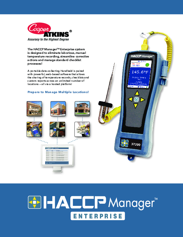 Cooper Atkins 37200 HACCP manager USB instrument 