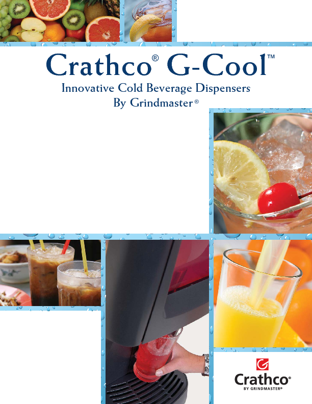 2.4 Gal Beverage Dispenser GMCW C-4D-16 Crathco G-Cool Mini-Quattro 4 