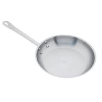 Winco TGFP-14NS, 14-Inch Dia Tri-Ply Stainless Steel Fry Pan w/o Lid, Non  Stick, Helper Handle, NSF