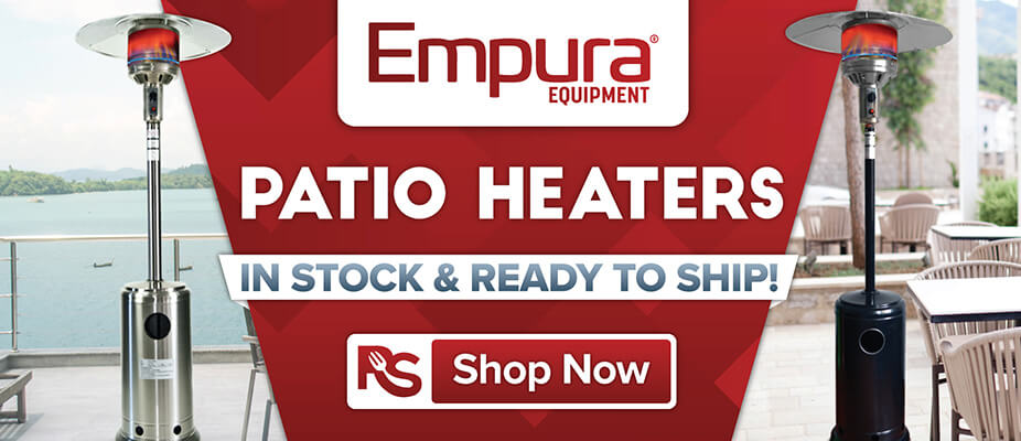 Empura gas patio heaters in stock banner
